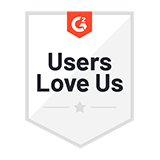 Badge saying  Users Love Us