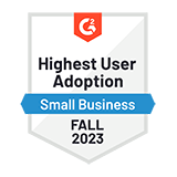 Badge for Highest User Adoption Small Business for Fall 2023