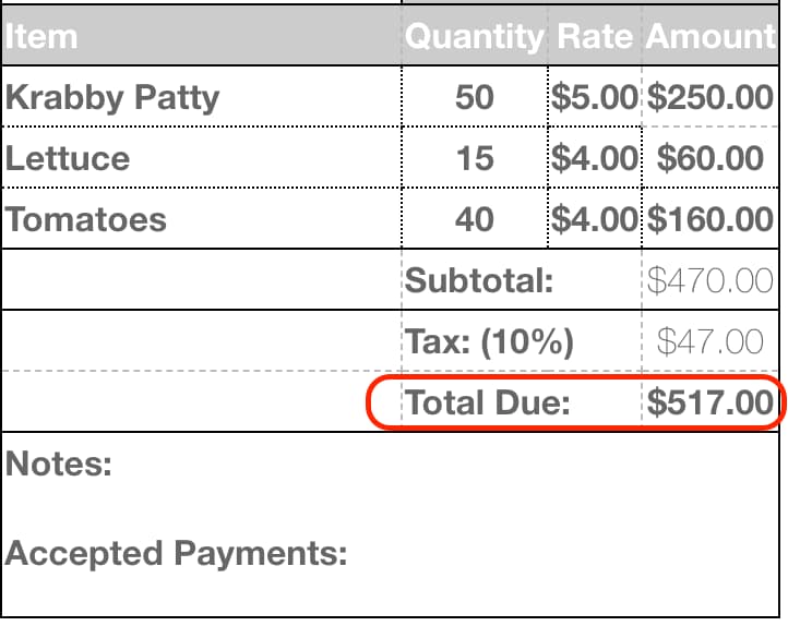 how to write an invoice for small business 