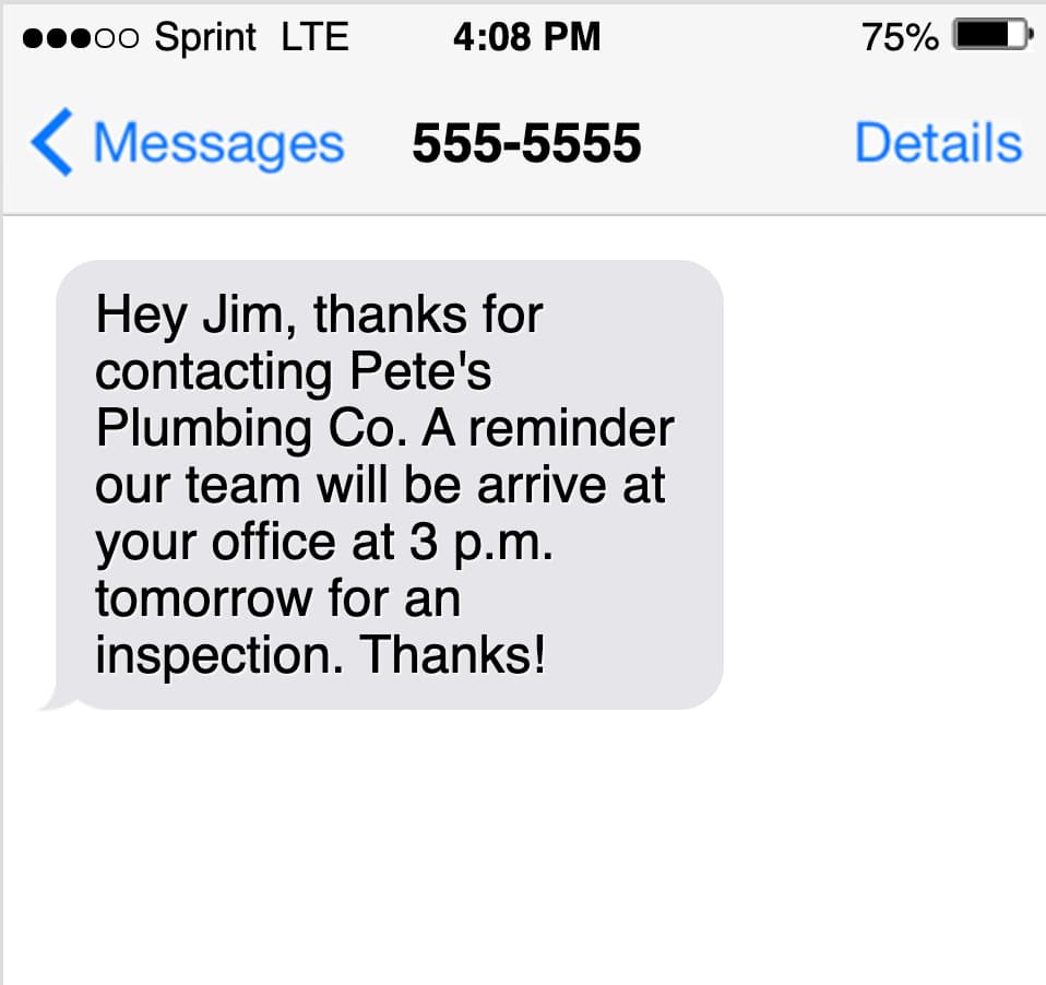 B2b SMS marketing examples